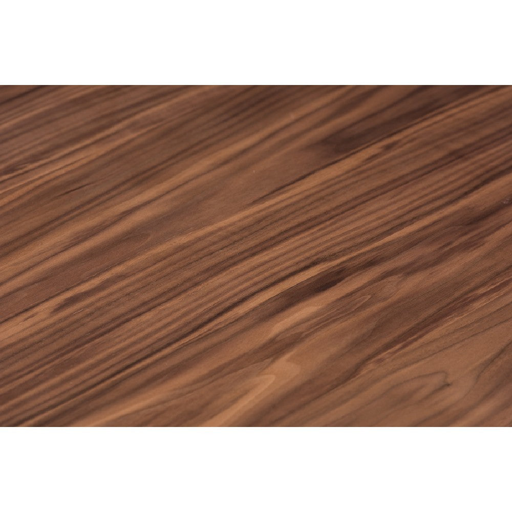 Baxton Studio Kimberly Mid-Century Modern Walnut Wood Round 5-Piece Dining Set WHI-Kimberly-Brown-Walnut-5PC-Dining-Set