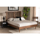 Baxton Studio Kioshi Mid-Century Modern Transitional Ash Walnut Finished Wood Full Size Platform Bed