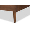 Baxton Studio Kioshi Mid-Century Modern Transitional Ash Walnut Finished Wood Queen Size Platform Bed