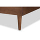 Baxton Studio Kioshi Mid-Century Modern Transitional Ash Walnut Finished Wood Queen Size Platform Bed