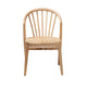 bali & pari Kobe Mid-Century Modern Natural Brown Finished Wood and Rattan Dining Chair WHI-Kobe-Natural-DC