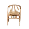 bali & pari Kobe Mid-Century Modern Natural Brown Finished Wood and Rattan Dining Chair WHI-Kobe-Natural-DC
