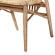 bali & pari Kobe Mid-Century Modern Natural Brown Finished Wood and Rattan Dining Chair WHI-Kobe-Natural-DC