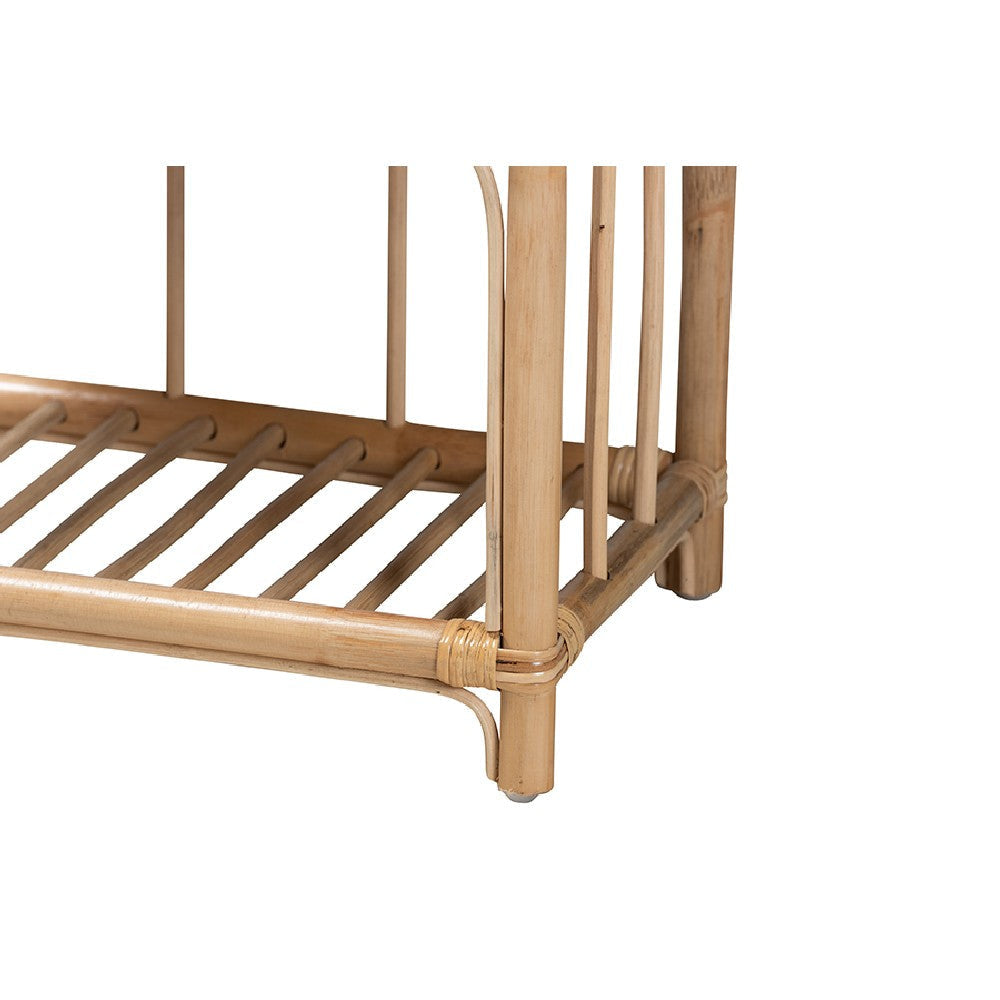 bali & pari Kobie Modern Bohemian Natural Brown Rattan 1-Drawer Nightstand WHI-Kobie-Rattan-NS