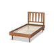 Baxton Studio Kuro Modern and Contemporary Walnut Brown Finished Wood Twin Size Platform Bed WHI-Kuro-Ash Walnut-Twin