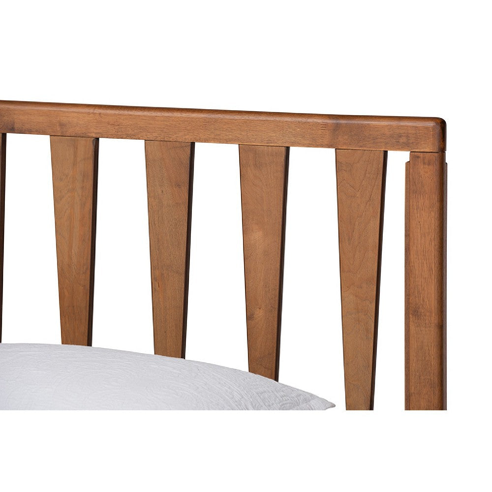 Baxton Studio Kuro Modern and Contemporary Walnut Brown Finished Wood Twin Size Platform Bed WHI-Kuro-Ash Walnut-Twin