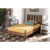 Baxton Studio Kuro Modern and Contemporary Walnut Brown Finished Wood Twin Size Platform Bed WHI-Kuro-Ash Walnut-Twin