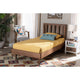 Baxton Studio Kuro Modern and Contemporary Walnut Brown Finished Wood Twin Size Platform Bed WHI-Kuro-Ash Walnut-Twin