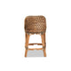 bali & pari Kyle Modern Bohemian Natural Brown Woven Rattan Counter Stool with Cushion WHI-Kyle-Rattan-CS