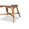 bali & pari Kyle Modern Bohemian Natural Brown Woven Rattan Dining Side Chair With Cushion WHI-Kyle-Rattan-DC-No-Arm