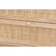 Baxton Studio Elsbeth Japandi Oak Brown Finished Wood and Natural Rattan 3-Drawer Storage Cabinet WHI-LC22040703-Rattan-3DW-Cabinet