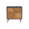 Baxton Studio Richardson Mid-Century Transitional Two-Tone Black and Natural Brown Finished Wood 2-Drawer Storage Cabinet