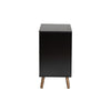 Baxton Studio Richardson Mid-Century Transitional Two-Tone Black and Natural Brown Finished Wood 2-Drawer Storage Cabinet