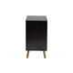 Baxton Studio Richardson Mid-Century Transitional Two-Tone Black and Natural Brown Finished Wood 2-Drawer Storage Cabinet