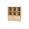Baxton Studio Danina Japandi Oak Brown Finished Wood Bookshelf WHI-LCF20211236-Pine-Bookshelf