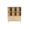 Baxton Studio Danina Japandi Oak Brown Finished Wood Bookshelf WHI-LCF20211236-Pine-Bookshelf