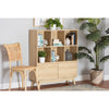 Baxton Studio Danina Japandi Oak Brown Finished Wood Bookshelf WHI-LCF20211236-Pine-Bookshelf