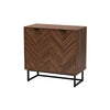 Baxton Studio Sadia Modern Walnut Brown Finished Wood Storage Cabinet WHI-LCF20211282-Walnut-Cabinet