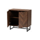 Baxton Studio Sadia Modern Walnut Brown Finished Wood Storage Cabinet