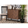 Baxton Studio Sadia Modern Walnut Brown Finished Wood Storage Cabinet WHI-LCF20211282-Walnut-Cabinet