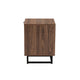 Baxton Studio Sadia Modern Walnut Brown Finished Wood and Black Metal 1-Drawer End Table WHI-LCF20211284-Walnut-ET