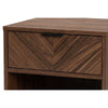 Baxton Studio Sadia Modern Walnut Brown Finished Wood and Black Metal 1-Drawer End Table WHI-LCF20211284-Walnut-ET
