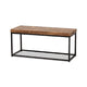 Baxton Studio Bardot Modern Industrial Walnut Brown Finished Wood and Black Metal Accent Bench WHI-LCF20256B-Wood-Metal-Bench