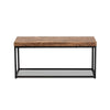 Baxton Studio Bardot Modern Industrial Walnut Brown Finished Wood and Black Metal Accent Bench WHI-LCF20256B-Wood-Metal-Bench