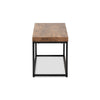 Baxton Studio Bardot Modern Industrial Walnut Brown Finished Wood and Black Metal Accent Bench WHI-LCF20256B-Wood-Metal-Bench