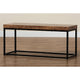 Baxton Studio Bardot Modern Industrial Walnut Brown Finished Wood and Black Metal Accent Bench