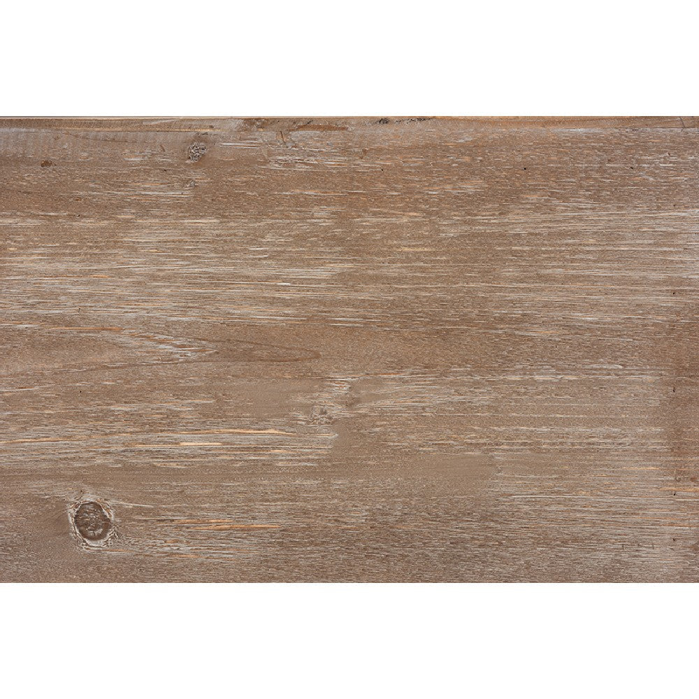 Baxton Studio Silas Modern Industrial Natural Brown Finished Wood and Black Metal 2-Drawer Console Table