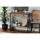 Baxton Studio Silas Modern Industrial Natural Brown Finished Wood and Black Metal 2-Drawer Console Table