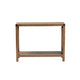 Baxton Studio Rumi Modern Farmhouse Natural Brown Finished Wood and Black Metal Console Table WHI-LCF20330-Wood-Console-Table