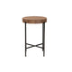 Baxton Studio Savion Modern Industrial Walnut Brown Finished Wood and Black Metal End Table WHI-LCF20443-ET