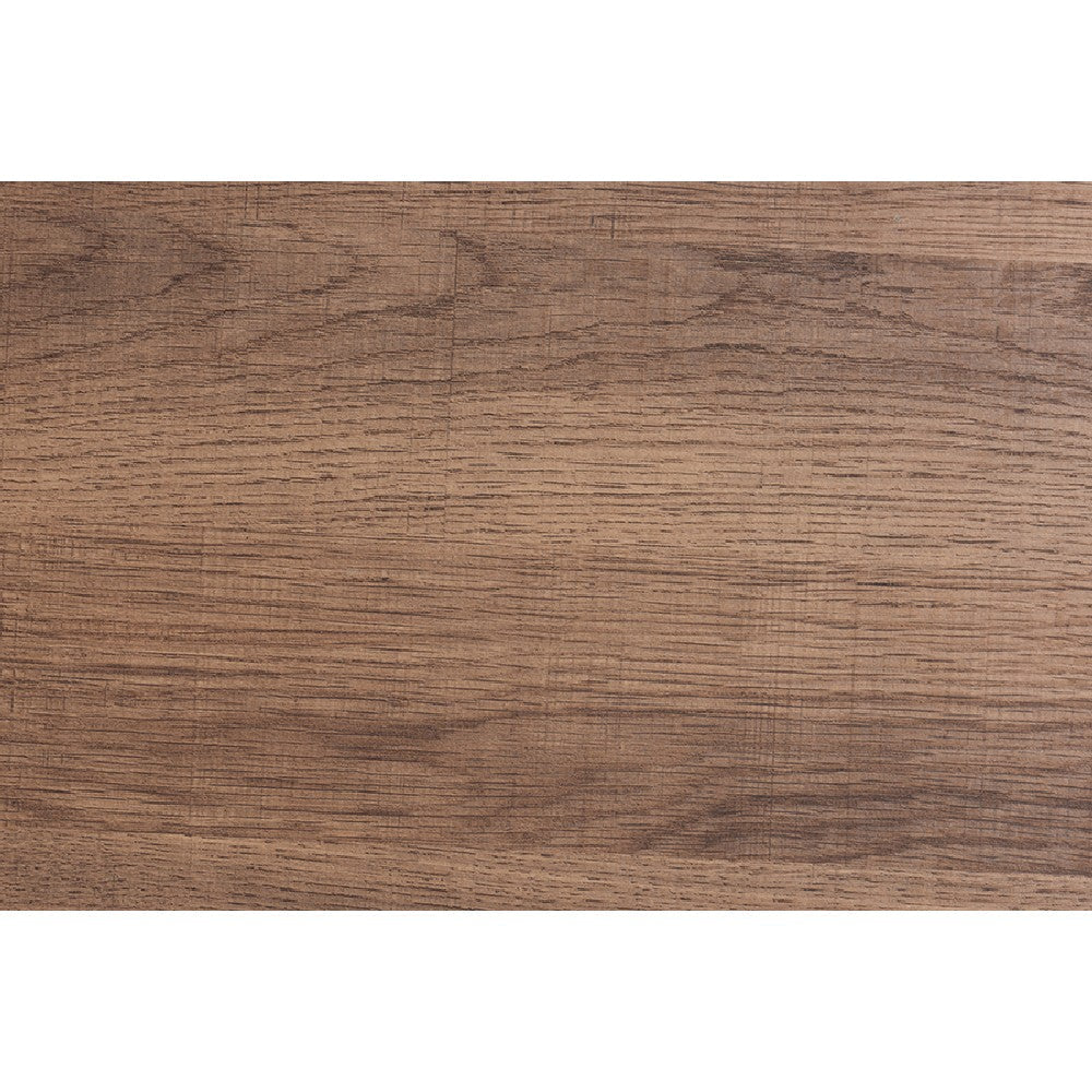 Baxton Studio Savion Modern Industrial Walnut Brown Finished Wood and Black Metal End Table WHI-LCF20443-ET