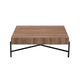 Baxton Studio Savion Modern Industrial Walnut Brown Finished Wood and Black Metal Coffee Table WHI-LCF20446-CT