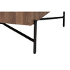 Baxton Studio Savion Modern Industrial Walnut Brown Finished Wood and Black Metal Coffee Table WHI-LCF20446-CT