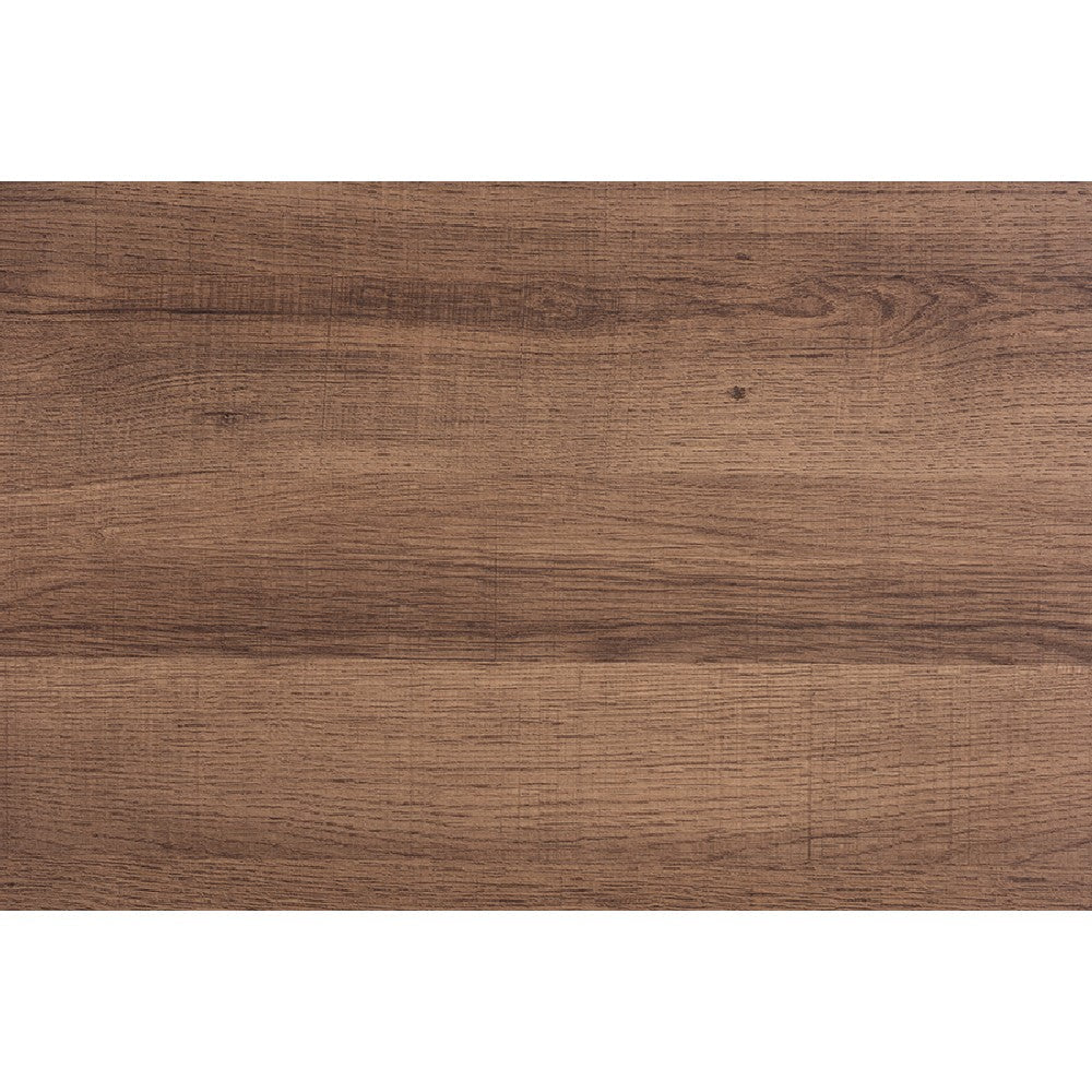 Baxton Studio Savion Modern Industrial Walnut Brown Finished Wood and Black Metal Coffee Table WHI-LCF20446-CT