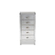 Baxton Studio Carel French Industrial Silver Metal 5-Drawer Accent Storage Cabinet WHI-LD18B054-Silver-5DW-Cabinet