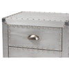 Baxton Studio Carel French Industrial Silver Metal 5-Drawer Accent Storage Cabinet WHI-LD18B054-Silver-5DW-Cabinet