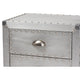 Baxton Studio Carel French Industrial Silver Metal 5-Drawer Accent Storage Cabinet WHI-LD18B054-Silver-5DW-Cabinet