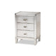 Baxton Studio Claude French Industrial Silver Metal 3-Drawer End Table WHI-LD18B056-Silver-ET
