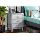 Baxton Studio Claude French Industrial Silver Metal 3-Drawer End Table