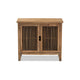 Baxton Studio Clement Rustic Transitional Medium Oak Finished 2-Door Wood Spindle Accent Storage Cabinet WHI-LD19A005-Medium-Oak-Cabinet