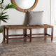 bali & pari Liza Bohemian Natural Seagrass and Wood Accent Bench WHI-LIZZA-Wooden-Bench