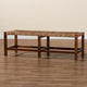 bali & pari Liza Bohemian Natural Seagrass and Wood Accent Bench