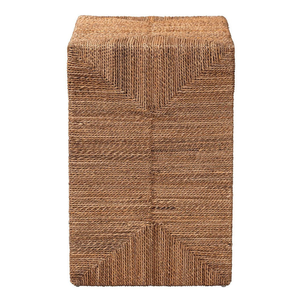 bali & pari Liza Bohemian Natural Seagrass End Table WHI-LIZZA-Wooden-ET