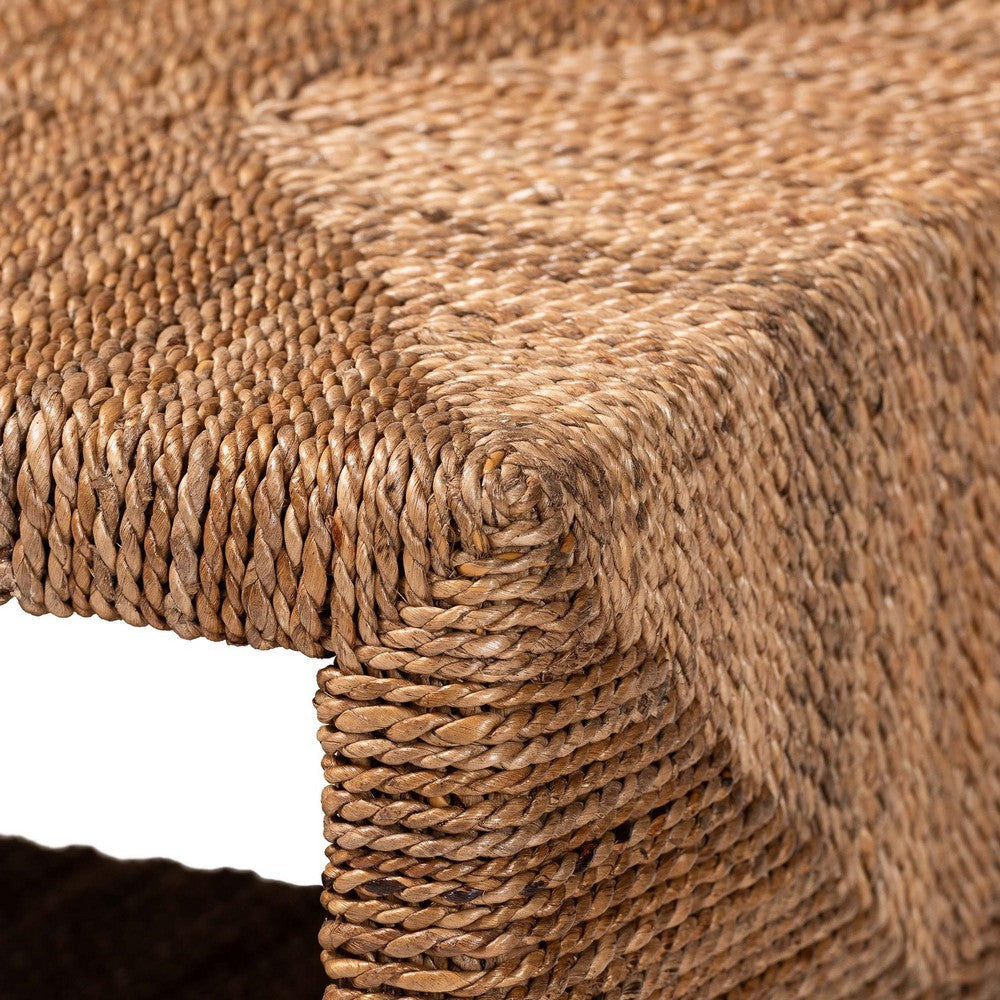 bali & pari Liza Bohemian Natural Seagrass End Table WHI-LIZZA-Wooden-ET