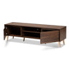Baxton Studio Landen Mid-Century Modern Walnut Brown and Gold Finished Wood TV Stand WHI-LV10TV1013WI-Columbia-Gold-TV