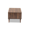 Baxton Studio Naoki Modern and Contemporary Two-Tone Grey and Walnut Finished Wood 1-Drawer Coffee Table